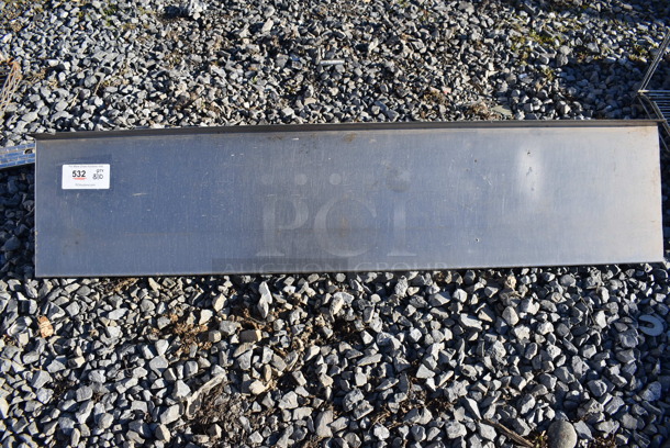 Metal Shelf w/ Wall Mount Brackets. 52x11x10 - Image 1 of 5