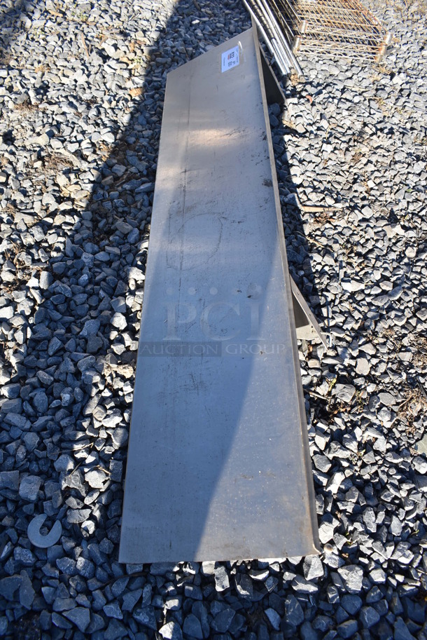 Metal Shelf w/ Wall Mount Brackets. 52x11x10 - Image 2 of 5