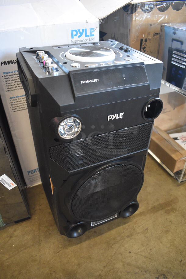 IN ORIGINAL BOX! Pyle PWMA335BT Portable Trolley Speaker. 100-240 Volts, 1 Phase. 12x12x24 - Image 3 of 8