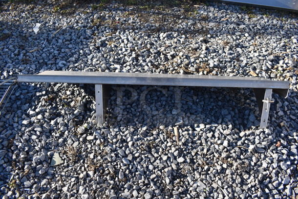 Metal Shelf w/ Wall Mount Brackets. 52x11x10 - Image 4 of 5