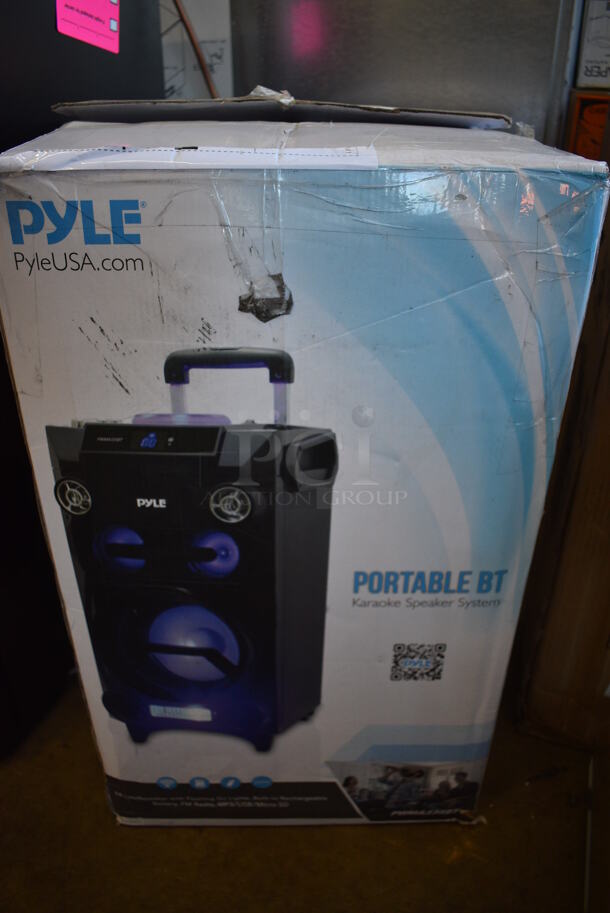 IN ORIGINAL BOX! Pyle PWMA335BT Portable Trolley Speaker. 100-240 Volts, 1 Phase. 12x12x24 - Image 8 of 8