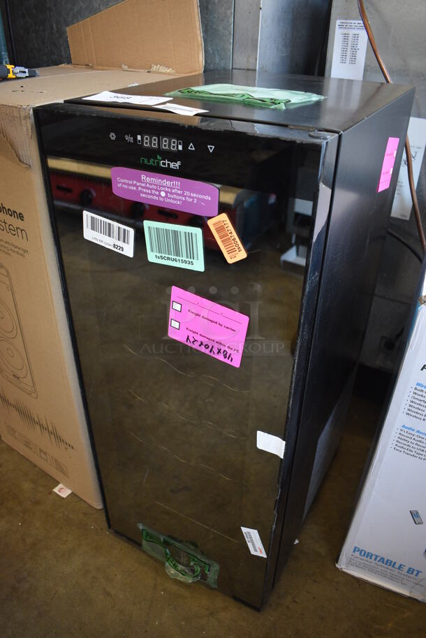 NutriChef PKCWCDS188 Metal Commercial Single Door Mini Wine Chiller Merchandiser. 115 Volts, 1 Phase. 13x19.5x33. Tested and Powers On But Does Not Get Cold - Image 2 of 6