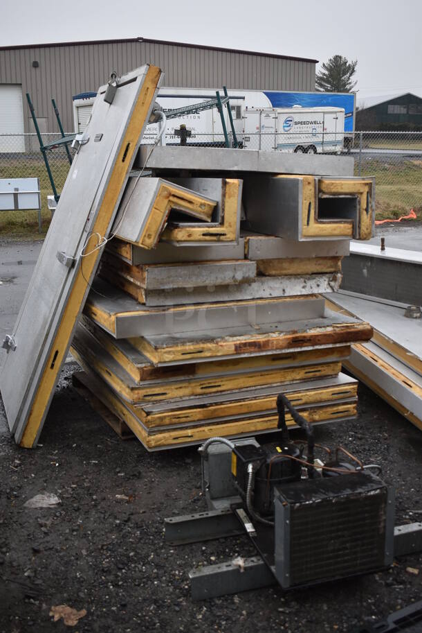 6'x10'x7.5' Hobart Walk In Cooler Box w/ Floor, Copeland FBAM-A075-IAV-002 120/230 Volt, 1 Phase Compressor and Hobart 200 Volt, 1 Phase Condenser. - Image 9 of 10