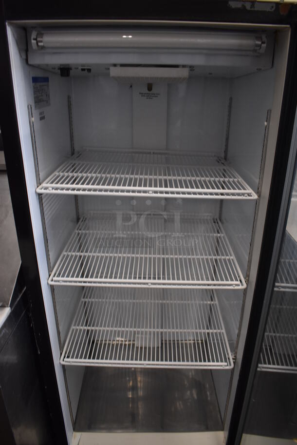 Beverage Air Metal Commercial Single Door Reach In Cooler Merchandiser w/ Poly Coated Racks. 115 Volts, 1 Phase. 24x26x62. Tested and Powers On But Does Not Get Cold - Image 5 of 6