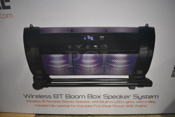BRAND NEW SCRATCH AND DENT! Pyle PBMSPGI98 Wireless BT Boom Box Speaker System - Image 2 of 6