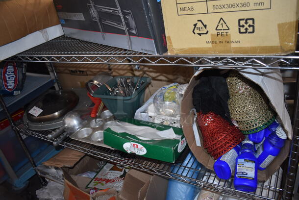 ALL ONE MONEY! Tier Lot of Various Items Including Muffin Baking Pan, Utensils and Decor - Image 2 of 7