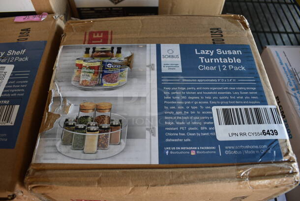 4 Boxes of BRAND NEW! Pantry Shelf, Lazy Susan Turntable and 2 Cosmetic Organizer Cases. 4 Times Your Bid! - Image 3 of 6