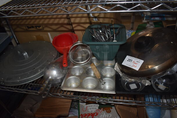 ALL ONE MONEY! Tier Lot of Various Items Including Muffin Baking Pan, Utensils and Decor - Image 7 of 7
