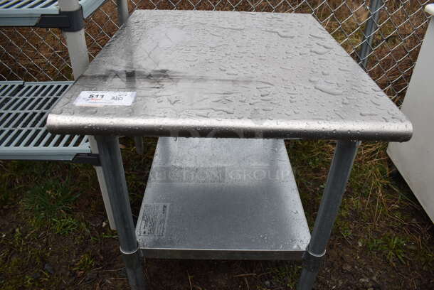Eagle Stainless Steel Table w/ Metal Under Shelf. 24x30x24 - Image 1 of 4