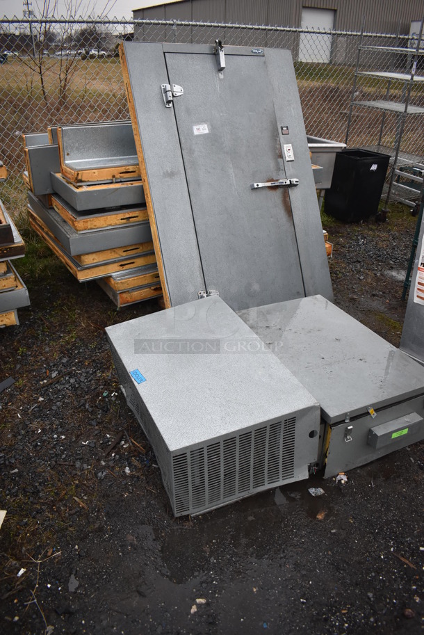 Norlake 6'x6'x6.5' SELF CONTAINED Walk In Cooler Box w/ Floor, Copeland KAMB-007E-CAV-800 208-230 Volt, 1 Phase Compressor and Norlake Condenser. Picture of the Unit Before Removal Is Included In the Listing. - Image 2 of 12
