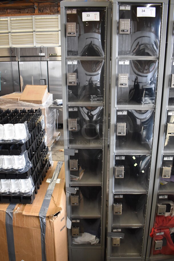 LockUp Gray Metal 6 Cubby Locker. 12x19x84 - Image 1 of 7