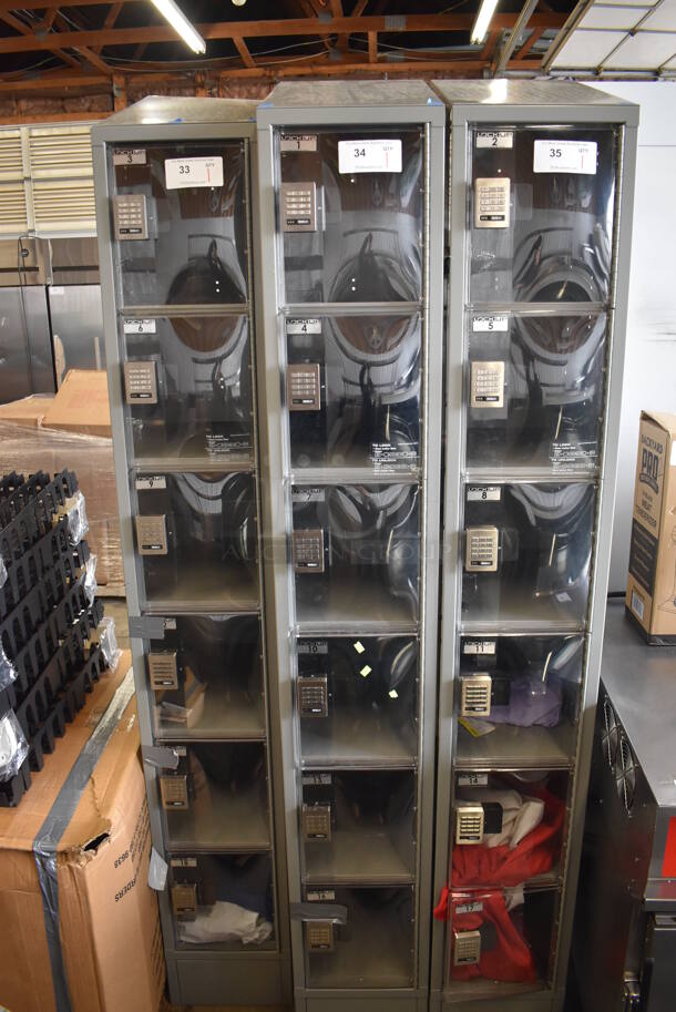 LockUp Gray Metal 6 Cubby Locker. 12x19x84 - Image 1 of 7