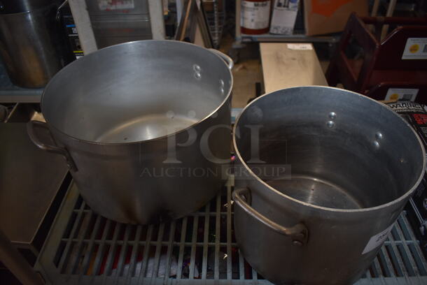 2 Various Metal Stock Pots. 19x16.5x10, 15.5x12x10.5. 2 Times Your Bid! - Image 2 of 3