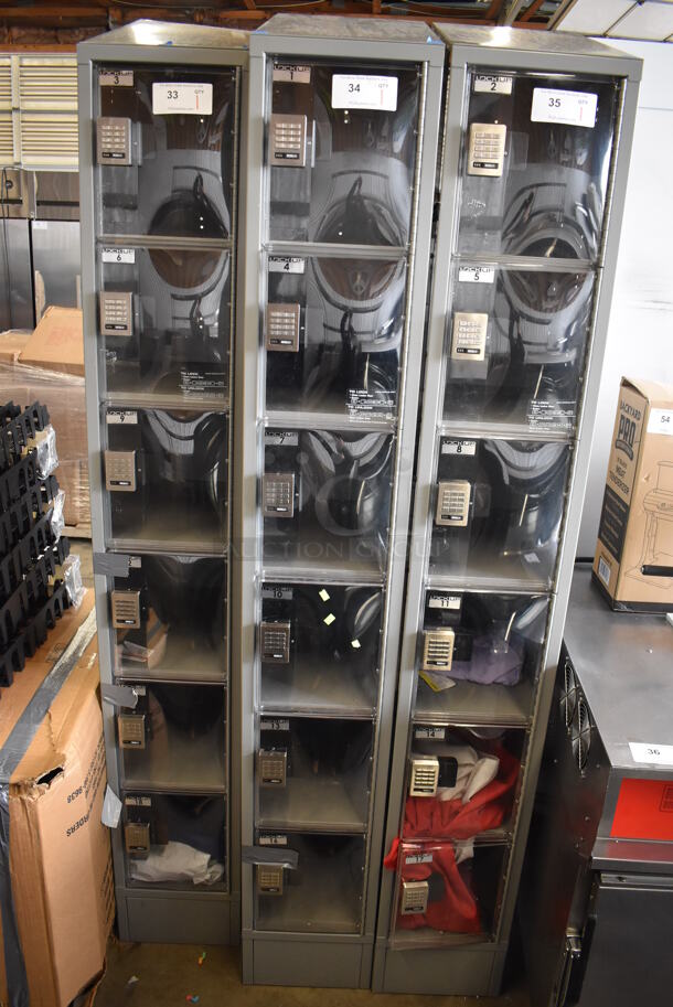 LockUp Gray Metal 6 Cubby Locker. 12x19x84 - Image 2 of 7