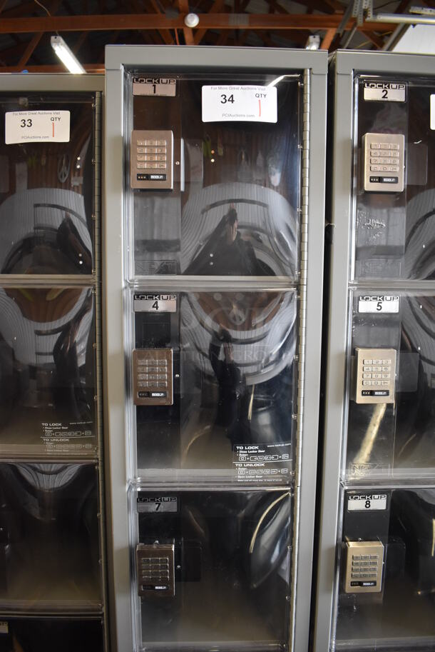 LockUp Gray Metal 6 Cubby Locker. 12x19x84 - Image 3 of 7
