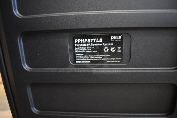BRAND NEW SCRATCH AND DENT! Pyle PPHP87TLB Portable PA Speaker System. 11.5x9x15.5 - Image 6 of 7