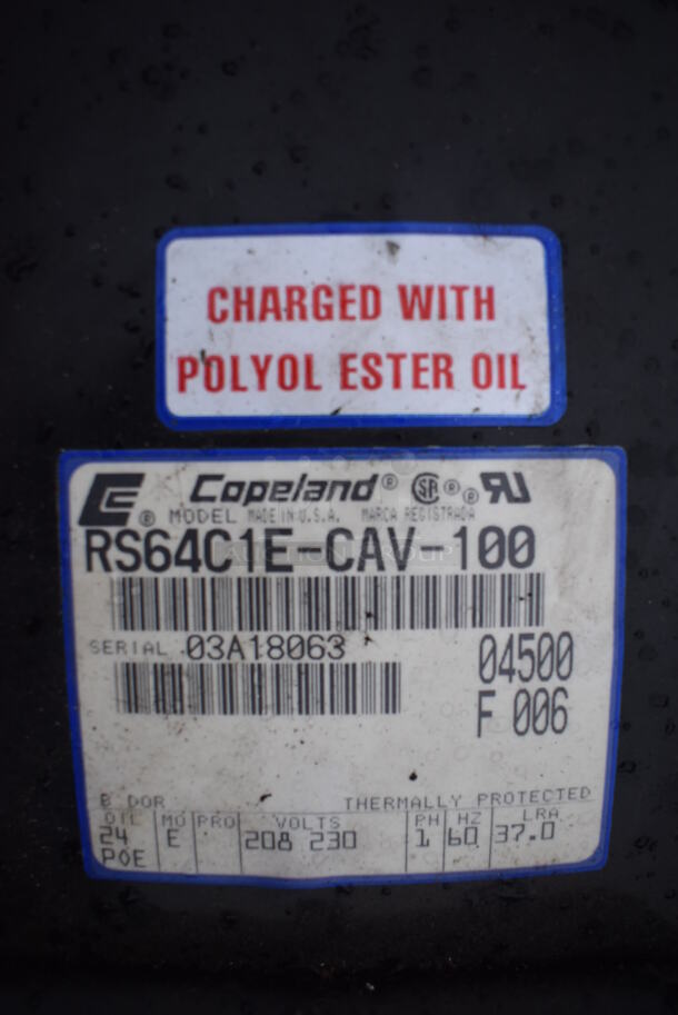 Norlake 6'x8'x6.5' SELF CONTAINED Walk In Freezer Box w/ Floor, Copeland RS64C1E-CAV-100 208/230 Volt, 1 Phase Compressor and Norlake CPB075DC-A 208-230 Volt, 1 Phase Condenser. Picture of the Unit Before Removal Is Included In the Listing. - Image 9 of 12