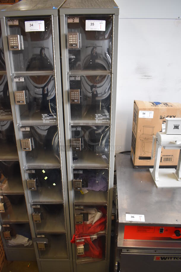 LockUp Gray Metal 6 Cubby Locker. 12x19x84 - Image 1 of 7