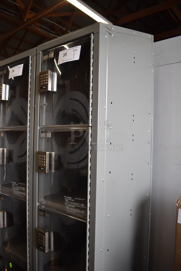 LockUp Gray Metal 6 Cubby Locker. 12x19x84 - Image 7 of 7