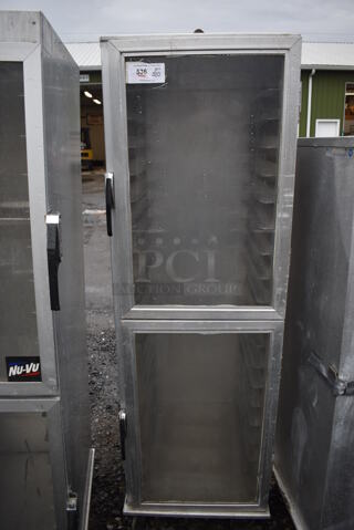 Metal Commercial Enclosed Pan Transport Rack on Commercial Casters. 22x28x70