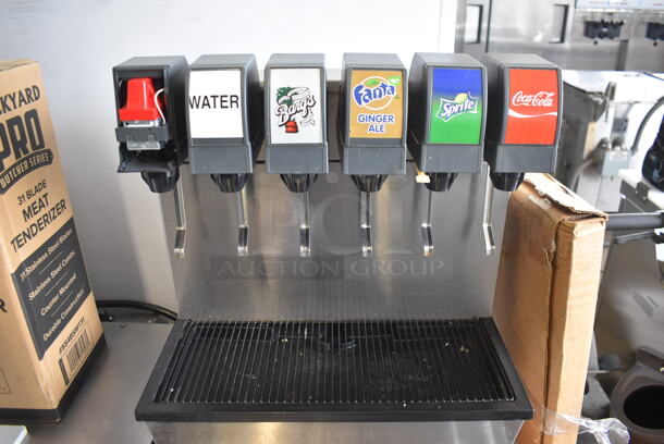 Cornelius CB1522A Stainless Steel Commercial 6 Flavor Carbonated Beverage Machine on Stainless Steel Ice Bin. 18x26.5x56 - Image 2 of 7