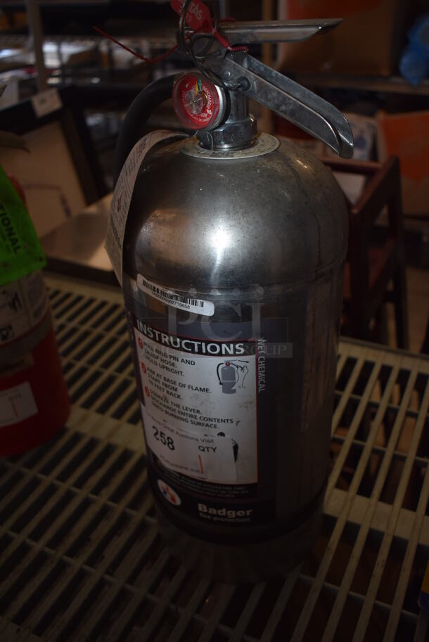 Badger Wet Chemical Fire Extinguisher. 9x8x21. Buyer Must Pick Up - We Will Not Ship This Item.  - Image 3 of 5