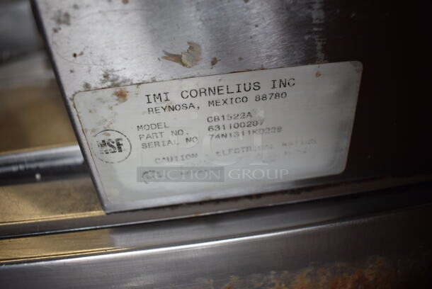 Cornelius CB1522A Stainless Steel Commercial 6 Flavor Carbonated Beverage Machine on Stainless Steel Ice Bin. 18x26.5x56 - Image 6 of 7