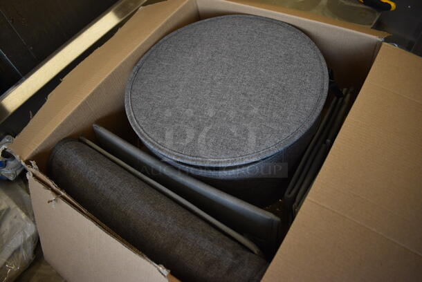 BRAND NEW SCRATCH AND DENT! Sorbus STRG-DSHF5 5 Set Gray Dinnerware Storage Set. Does Not Include Dishes Shown In Stock Gallery Picture - Image 3 of 6