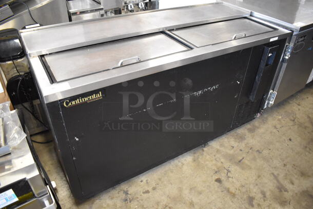 Continental CBC64 Metal Commercial Bottled Back Bar Cooler w/ 2 Sliding Lids. 115 Volts, 1 Phase. 64x27.5x36.5. Tested and Working! - Image 2 of 8