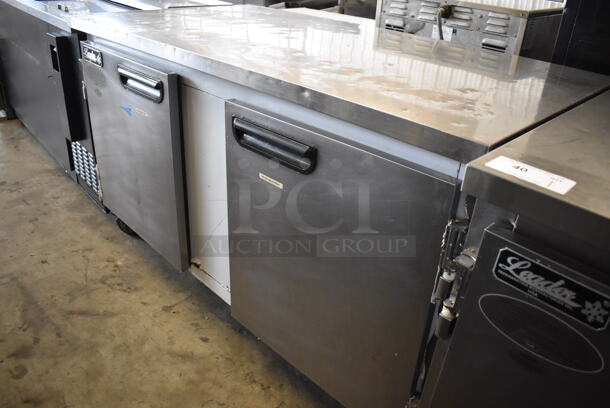 2017 Leader ESLB60 S/C Stainless Steel Commercial 2 Door Undercounter Cooler on Commercial Casters. 115 Volts, 1 Phase. 60x32x36. Tested and Powers On But Does Not Get Cold - Image 3 of 6