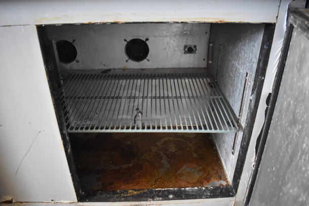 2017 Leader ESLB60 S/C Stainless Steel Commercial 2 Door Undercounter Cooler on Commercial Casters. 115 Volts, 1 Phase. 60x32x36. Tested and Powers On But Does Not Get Cold - Image 4 of 6