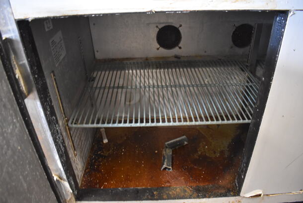 2017 Leader ESLB60 S/C Stainless Steel Commercial 2 Door Undercounter Cooler on Commercial Casters. 115 Volts, 1 Phase. 60x32x36. Tested and Powers On But Does Not Get Cold - Image 5 of 6