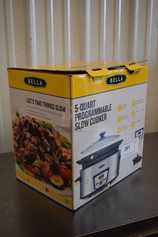 BRAND NEW SCRATCH AND DENT! Bella 5 Quart Programmable Slow Cooker - Image 2 of 4