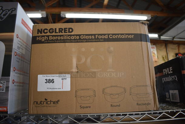 BRAND NEW SCRATCH AND DENT! NutriChef NCGLRED Various Glass Containers - Image 2 of 3