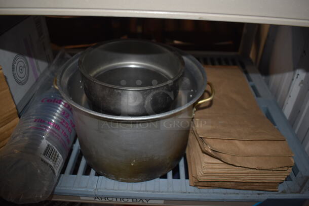 ALL ONE MONEY! Tier Lot of Various Items Including Paper Products and Metal Pot - Image 3 of 4