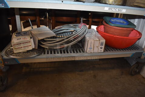 ALL ONE MONEY! Tier Lot of Various Items Including Poly Bowls and Wire