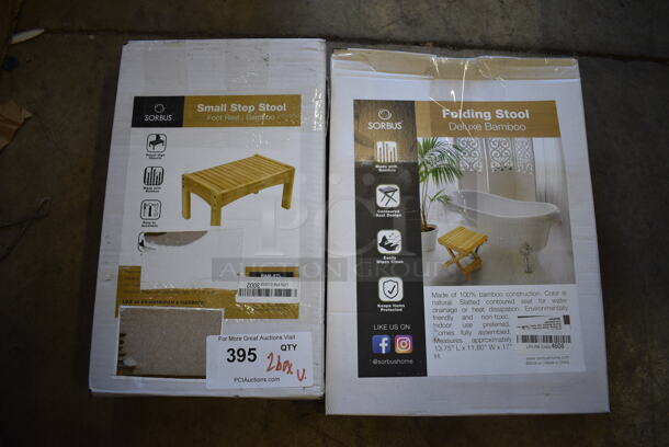 2 BRAND NEW SCRATCH AND DENT! Boxes; Sorbus Small Step Stool and Sorbus Folding Stool. 2 Times Your Bid! - Image 1 of 5