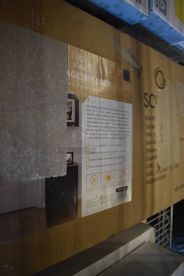 BRAND NEW SCRATCH AND DENT! Sorbus DRW-2D-WD 2 Drawers Chest Dresser - Image 3 of 5