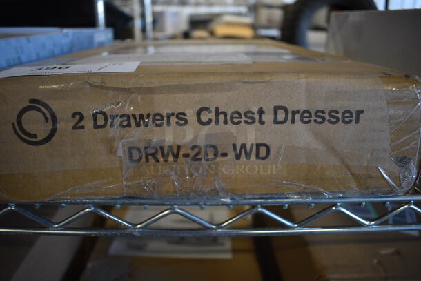 BRAND NEW SCRATCH AND DENT! Sorbus DRW-2D-WD 2 Drawers Chest Dresser - Image 4 of 5