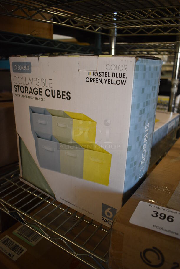 2 BRAND NEW IN BOX! 6 Sorbus Pastel Collapsible Storage Cubes. 11x11x10.5. 2 Times Your Bid! - Image 2 of 3