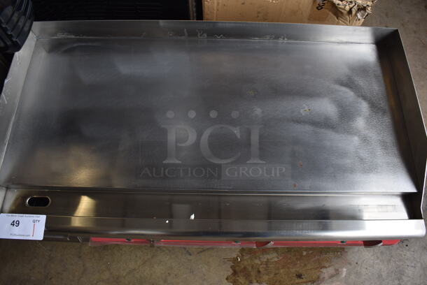 LIKE NEW! Avantco 177EG36N Stainless Steel Commercial Countertop Electric Powered Flat Top Griddle w/ Thermostatic Controls. 208/240 Volts, 3 Phase. Unit Has Only Been Used a Few Times! 36x20x13.5. Tested and Working! - Image 4 of 7