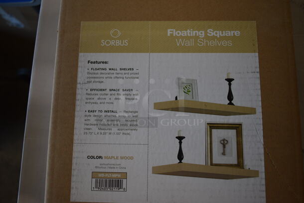 3 BRAND NEW SCRATCH AND DENT! Sorbus Floating Square Wall Shelves. 3 Times Your Bid!