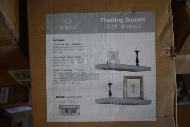 2 BRAND NEW SCRATCH AND DENT! Sorbus Floating Square Wall Shelves. 2 Times Your Bid!