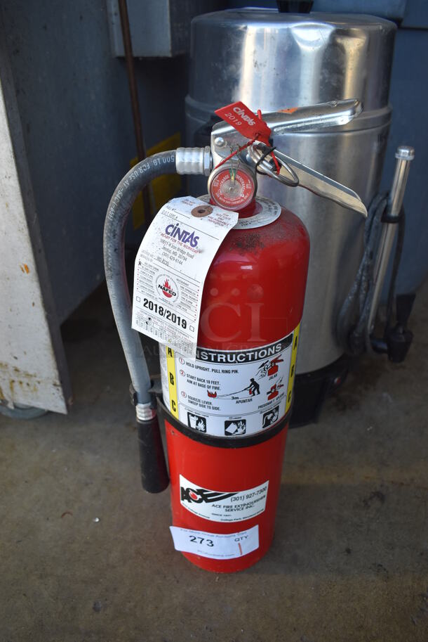 Fire Extinguisher. 9x5x20. Buyer Must Pick Up - We Will Not Ship This Item.  - Image 1 of 5