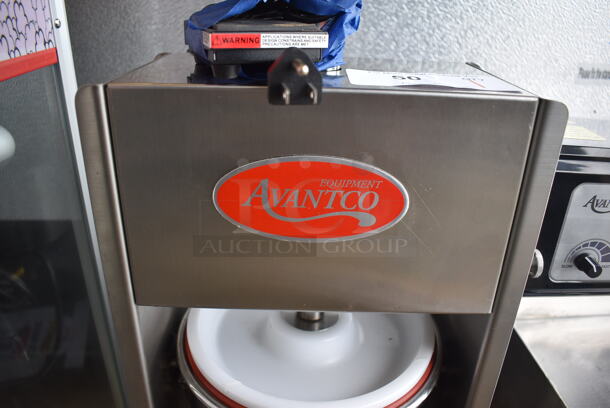 LIKE NEW! Avantco 20 lb. Stainless Steel Commercial Countertop Vertical Hybrid Electric/Manual Sausage Stuffer. 120 Volts, 1 Phase. 19.5x12.5x34. Tested and Working! - Image 5 of 8