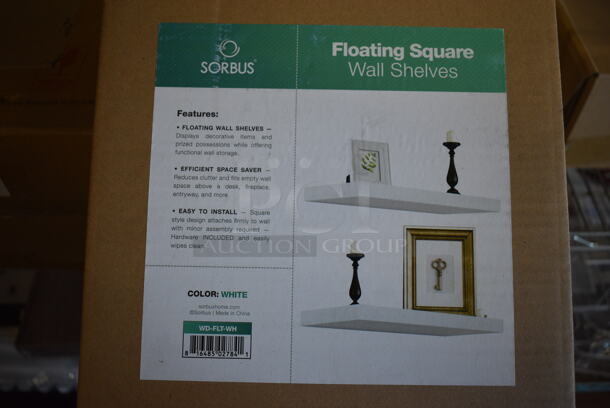 3 BRAND NEW SCRATCH AND DENT! Sorbus Floating Square Wall Shelves; 2 Different Kinds. 3 Times Your Bid!