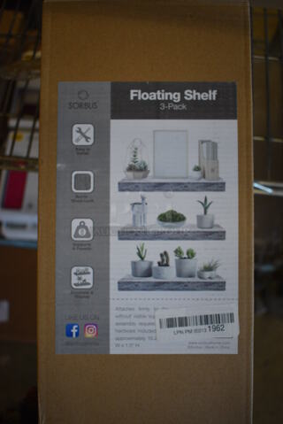 5 BRAND NEW SCRATCH AND DENT! Sorbus Floating Shelves. 5 Times Your Bid!