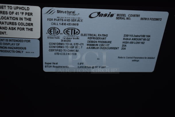 Structural Concepts Oasis CO5978R Stainless Steel Commercial Open Grab N Go Merchandiser on Commercial Casters. 115/230 Volts, 1 Phase. 59x34x81 - Image 4 of 9