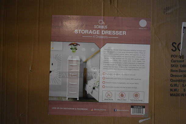 BRAND NEW SCRATCH AND DENT! Sorbus 4 Drawer Storage Dresser