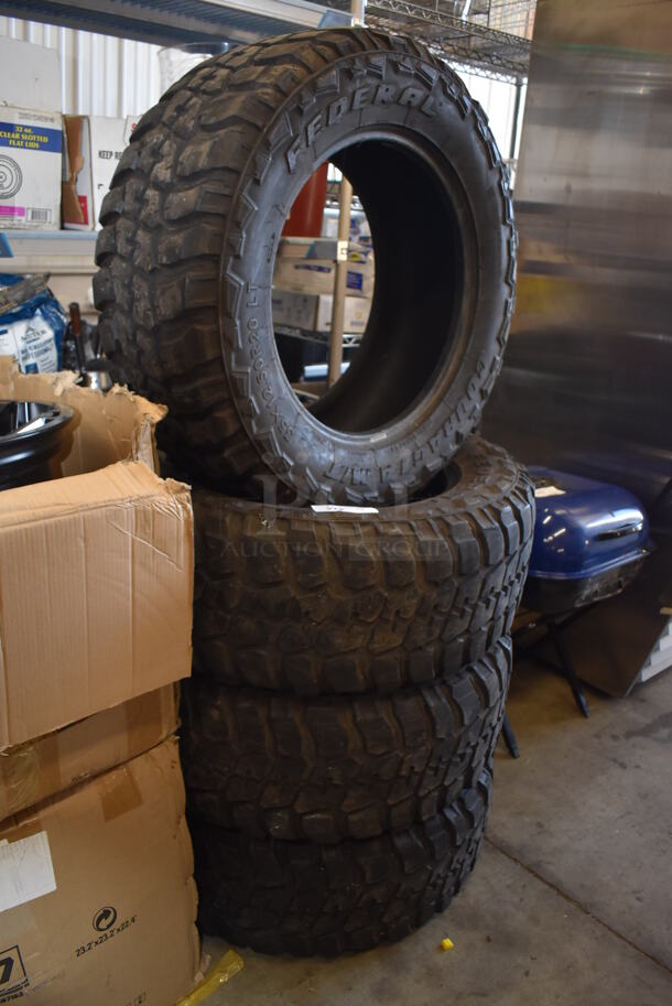 4 Federal Tires. 35x12.50R20 LT 121Q 10PR/LR E. 34x12x34. 4 Times Your Bid! - Image 3 of 8
